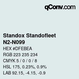 Color code: Standox Standofleet - N2-N099 | qconv.com