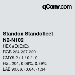Color code: Standox Standofleet - N2-N102 | qconv.com