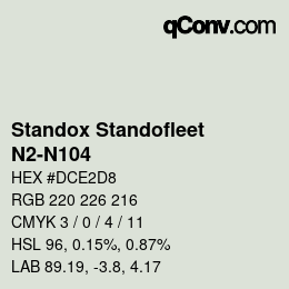 Color code: Standox Standofleet - N2-N104 | qconv.com