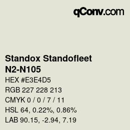 Color code: Standox Standofleet - N2-N105 | qconv.com
