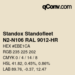 Color code: Standox Standofleet - N2-N106 RAL 9012-HR | qconv.com