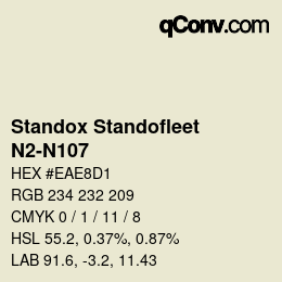 Código de color: Standox Standofleet - N2-N107 | qconv.com