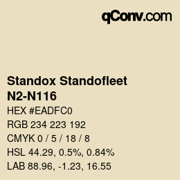 Código de color: Standox Standofleet - N2-N116 | qconv.com