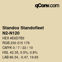Color code: Standox Standofleet - N2-N120 | qconv.com