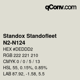 Color code: Standox Standofleet - N2-N124 | qconv.com