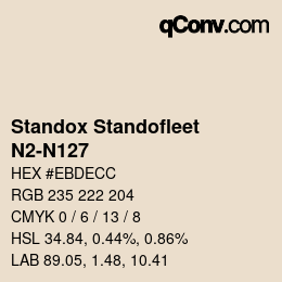颜色代码: Standox Standofleet - N2-N127 | qconv.com