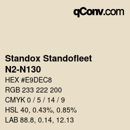 Color code: Standox Standofleet - N2-N130 | qconv.com