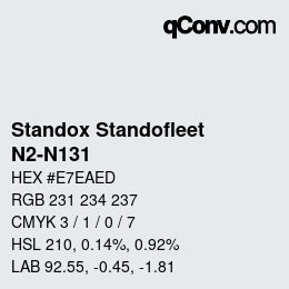 Color code: Standox Standofleet - N2-N131 | qconv.com