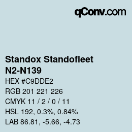 Code couleur: Standox Standofleet - N2-N139 | qconv.com