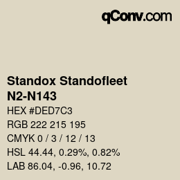 Color code: Standox Standofleet - N2-N143 | qconv.com