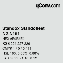 Color code: Standox Standofleet - N2-N151 | qconv.com
