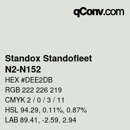 カラーコード: Standox Standofleet - N2-N152 | qconv.com