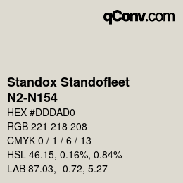 Color code: Standox Standofleet - N2-N154 | qconv.com