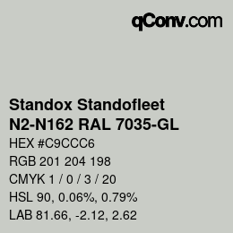 Color code: Standox Standofleet - N2-N162 RAL 7035-GL | qconv.com