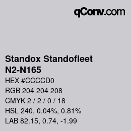 Code couleur: Standox Standofleet - N2-N165 | qconv.com