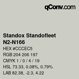 Código de color: Standox Standofleet - N2-N166 | qconv.com