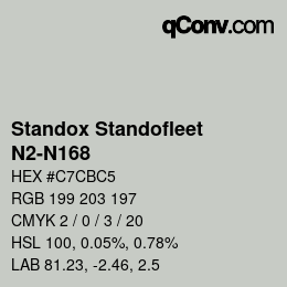 Color code: Standox Standofleet - N2-N168 | qconv.com