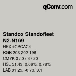 Color code: Standox Standofleet - N2-N169 | qconv.com
