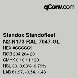 Color code: Standox Standofleet - N2-N173 RAL 7047-GL | qconv.com