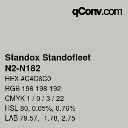 Color code: Standox Standofleet - N2-N182 | qconv.com