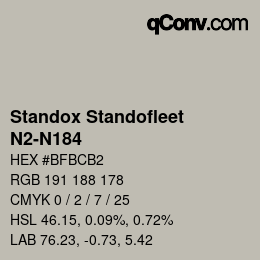 Color code: Standox Standofleet - N2-N184 | qconv.com