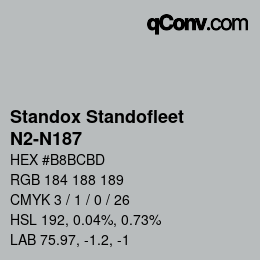 Color code: Standox Standofleet - N2-N187 | qconv.com