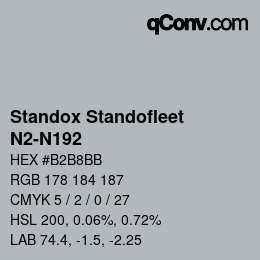 Code couleur: Standox Standofleet - N2-N192 | qconv.com