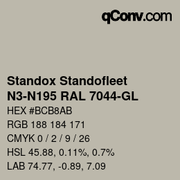 Color code: Standox Standofleet - N3-N195 RAL 7044-GL | qconv.com
