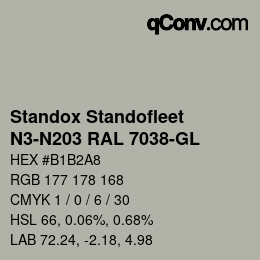 Color code: Standox Standofleet - N3-N203 RAL 7038-GL | qconv.com
