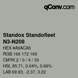 Color code: Standox Standofleet - N3-N208 | qconv.com