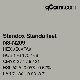 Color code: Standox Standofleet - N3-N209 | qconv.com