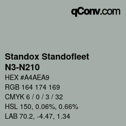 Código de color: Standox Standofleet - N3-N210 | qconv.com