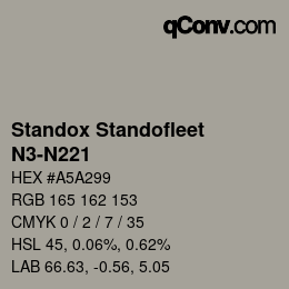 Color code: Standox Standofleet - N3-N221 | qconv.com