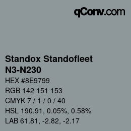 Color code: Standox Standofleet - N3-N230 | qconv.com