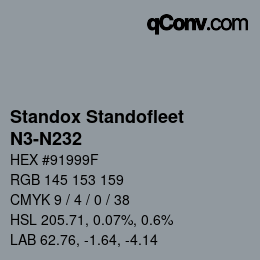 Color code: Standox Standofleet - N3-N232 | qconv.com