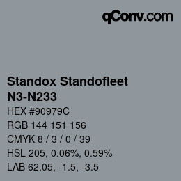Color code: Standox Standofleet - N3-N233 | qconv.com
