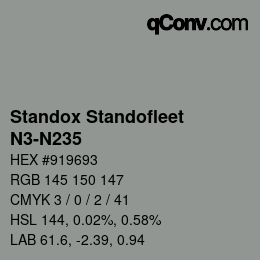 Color code: Standox Standofleet - N3-N235 | qconv.com
