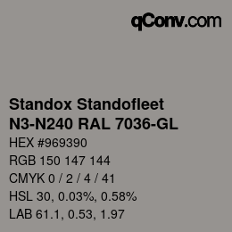 Color code: Standox Standofleet - N3-N240 RAL 7036-GL | qconv.com