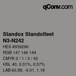 Color code: Standox Standofleet - N3-N242 | qconv.com