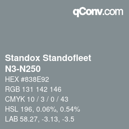 Color code: Standox Standofleet - N3-N250 | qconv.com