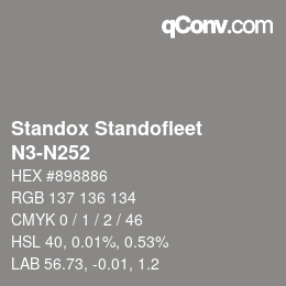 Color code: Standox Standofleet - N3-N252 | qconv.com