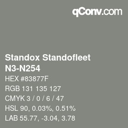 Color code: Standox Standofleet - N3-N254 | qconv.com