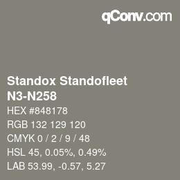 Farbcode: Standox Standofleet - N3-N258 | qconv.com