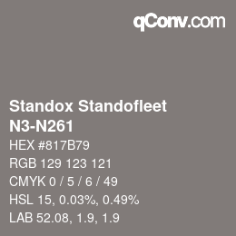 Color code: Standox Standofleet - N3-N261 | qconv.com