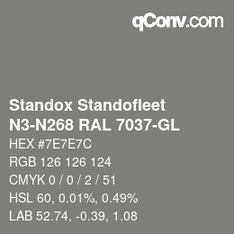 Color code: Standox Standofleet - N3-N268 RAL 7037-GL | qconv.com