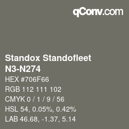 Color code: Standox Standofleet - N3-N274 | qconv.com