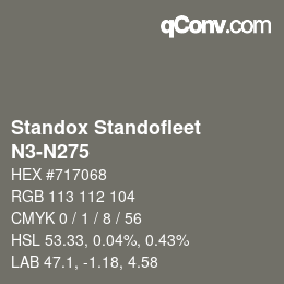 Color code: Standox Standofleet - N3-N275 | qconv.com