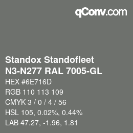 Color code: Standox Standofleet - N3-N277 RAL 7005-GL | qconv.com
