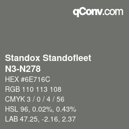 Código de color: Standox Standofleet - N3-N278 | qconv.com