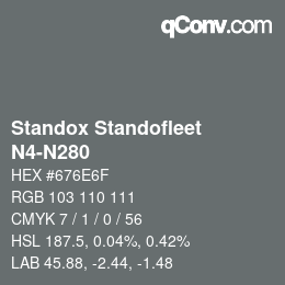 Código de color: Standox Standofleet - N4-N280 | qconv.com